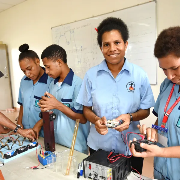 Mrs Goi with students